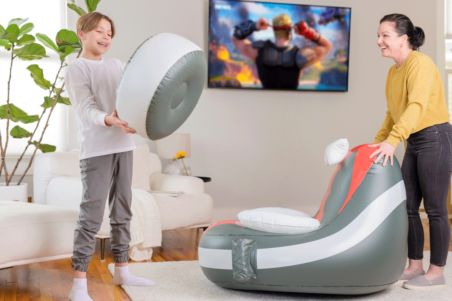 Inflatable Chair For Kids With Free Air Pump and Repair Kit- Perfect for Kids Aged 4-10