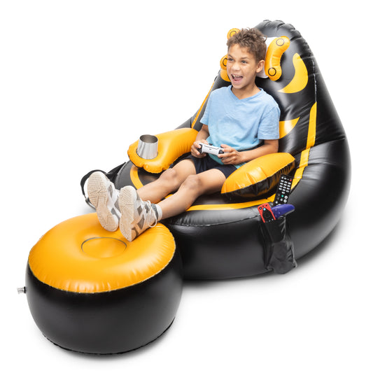 Inflatable Chair For Kids With Free Air Pump and Repair Kit- Perfect for Kids Aged 4-10